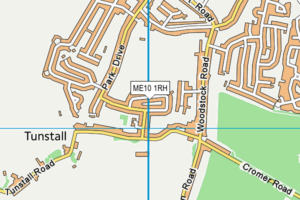 ME10 1RH map - OS VectorMap District (Ordnance Survey)