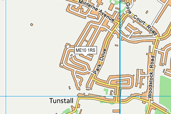 ME10 1RS map - OS VectorMap District (Ordnance Survey)