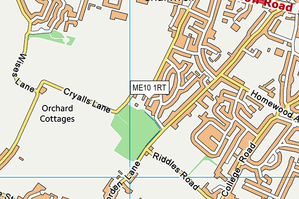 ME10 1RT map - OS VectorMap District (Ordnance Survey)