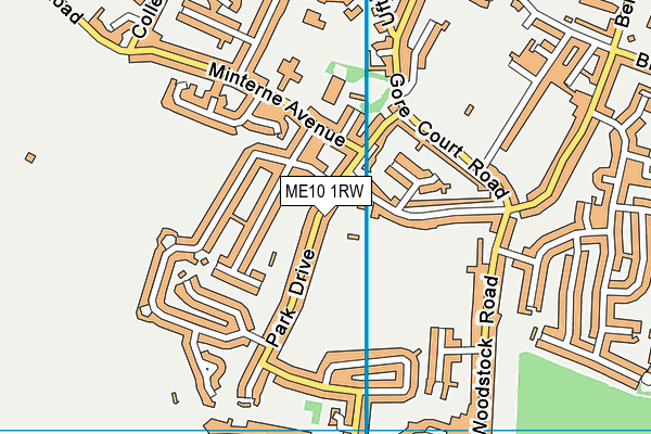 ME10 1RW map - OS VectorMap District (Ordnance Survey)