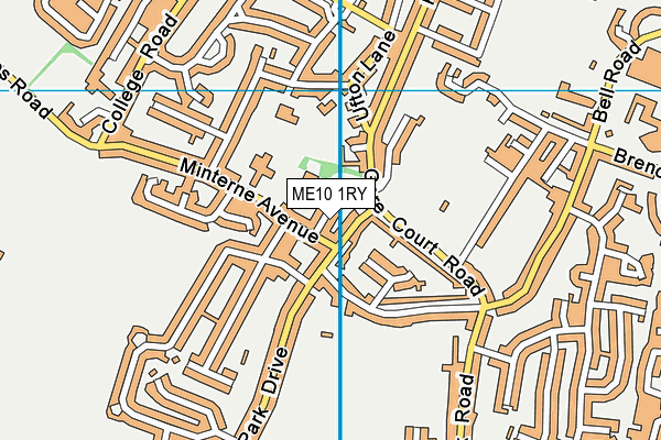 ME10 1RY map - OS VectorMap District (Ordnance Survey)