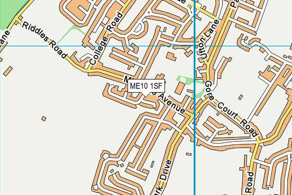 ME10 1SF map - OS VectorMap District (Ordnance Survey)