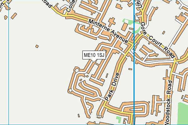 ME10 1SJ map - OS VectorMap District (Ordnance Survey)