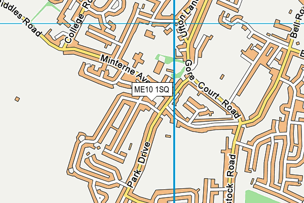 ME10 1SQ map - OS VectorMap District (Ordnance Survey)