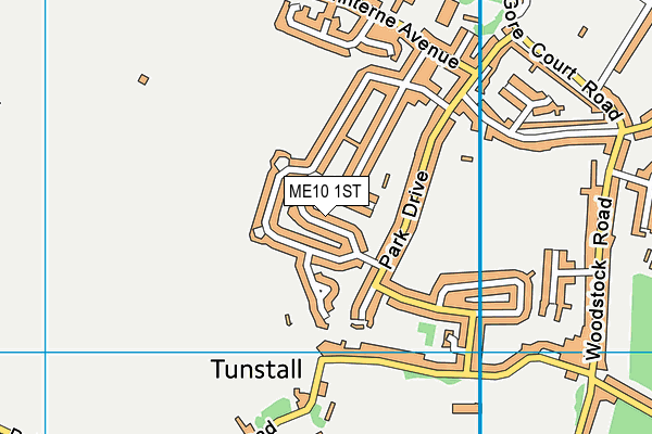 ME10 1ST map - OS VectorMap District (Ordnance Survey)