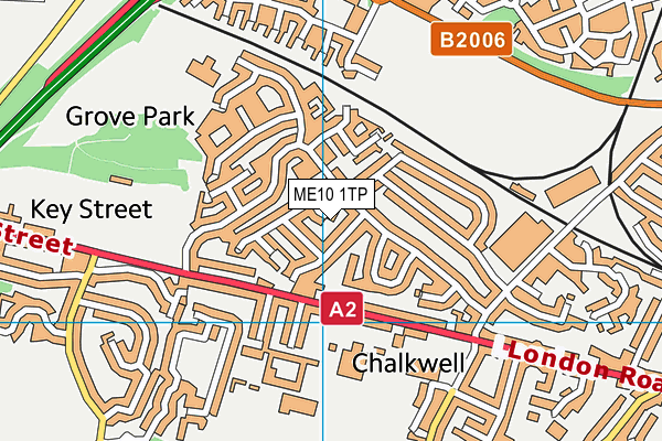 ME10 1TP map - OS VectorMap District (Ordnance Survey)