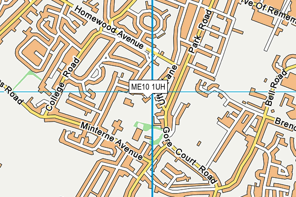 ME10 1UH map - OS VectorMap District (Ordnance Survey)