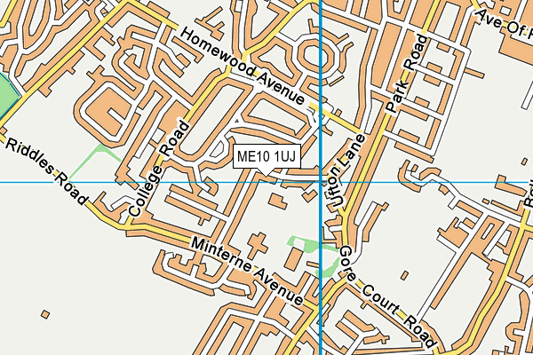 ME10 1UJ map - OS VectorMap District (Ordnance Survey)