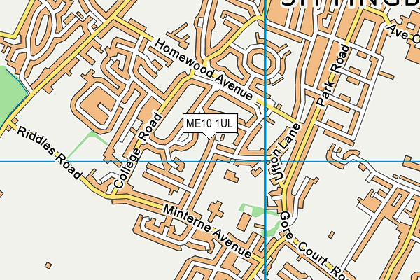 ME10 1UL map - OS VectorMap District (Ordnance Survey)