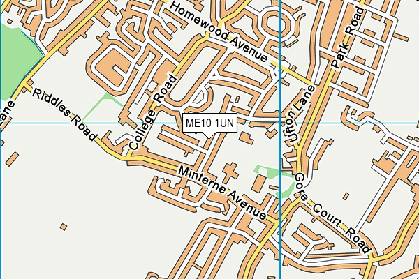 ME10 1UN map - OS VectorMap District (Ordnance Survey)