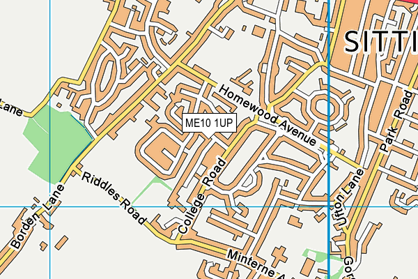 ME10 1UP map - OS VectorMap District (Ordnance Survey)