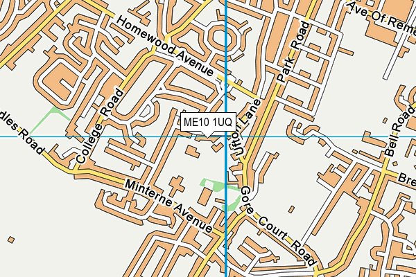 ME10 1UQ map - OS VectorMap District (Ordnance Survey)
