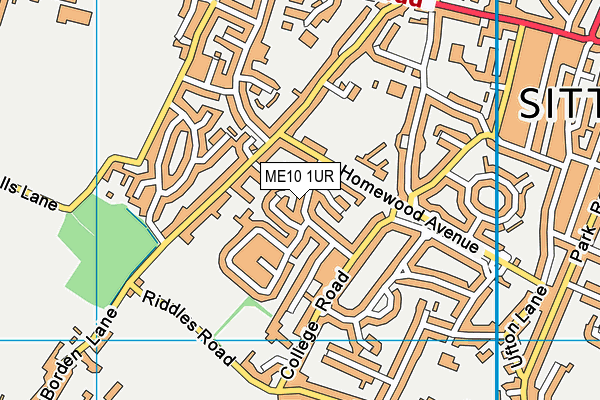 ME10 1UR map - OS VectorMap District (Ordnance Survey)
