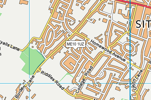 ME10 1UZ map - OS VectorMap District (Ordnance Survey)