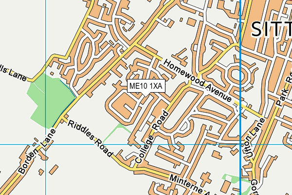 ME10 1XA map - OS VectorMap District (Ordnance Survey)
