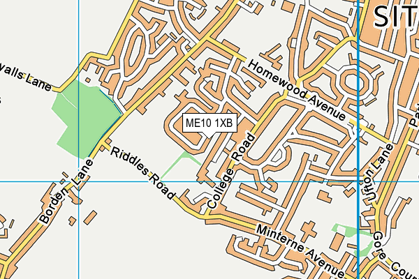 ME10 1XB map - OS VectorMap District (Ordnance Survey)