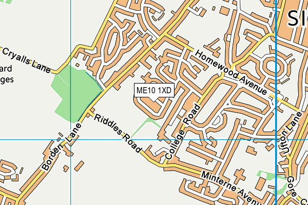 ME10 1XD map - OS VectorMap District (Ordnance Survey)