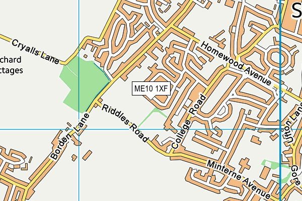 ME10 1XF map - OS VectorMap District (Ordnance Survey)