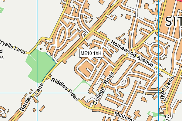 ME10 1XH map - OS VectorMap District (Ordnance Survey)