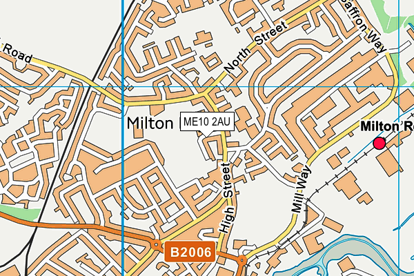 ME10 2AU map - OS VectorMap District (Ordnance Survey)