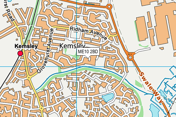 ME10 2BD map - OS VectorMap District (Ordnance Survey)