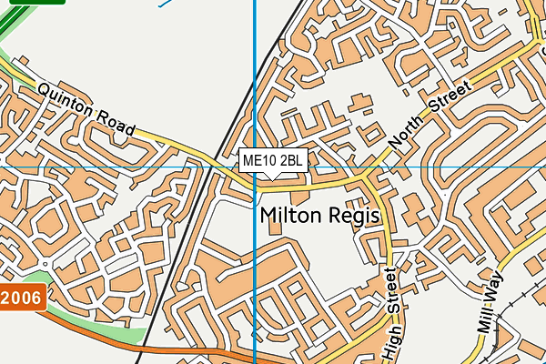 Milton Recreation Ground map (ME10 2BL) - OS VectorMap District (Ordnance Survey)