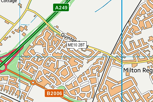 ME10 2BT map - OS VectorMap District (Ordnance Survey)