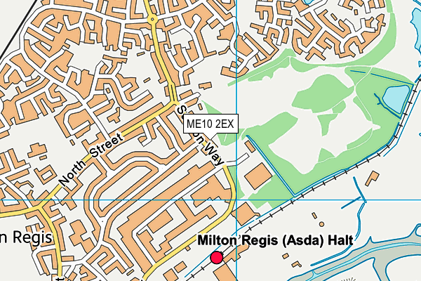 ME10 2EX map - OS VectorMap District (Ordnance Survey)