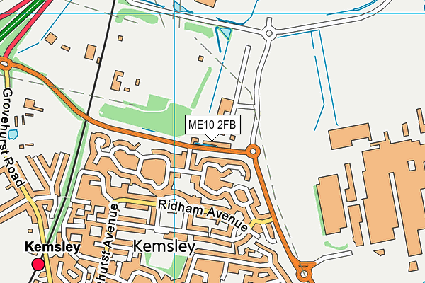 ME10 2FB map - OS VectorMap District (Ordnance Survey)