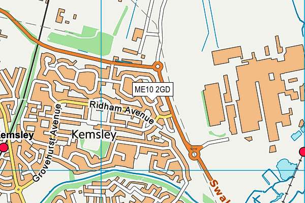 ME10 2GD map - OS VectorMap District (Ordnance Survey)