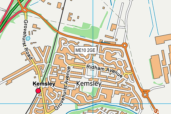 ME10 2GE map - OS VectorMap District (Ordnance Survey)