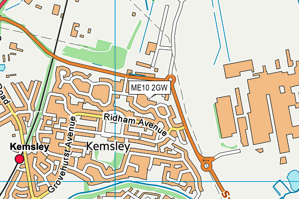 ME10 2GW map - OS VectorMap District (Ordnance Survey)