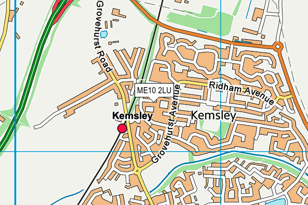 ME10 2LU map - OS VectorMap District (Ordnance Survey)