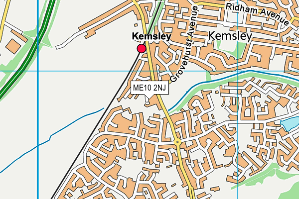 ME10 2NJ map - OS VectorMap District (Ordnance Survey)