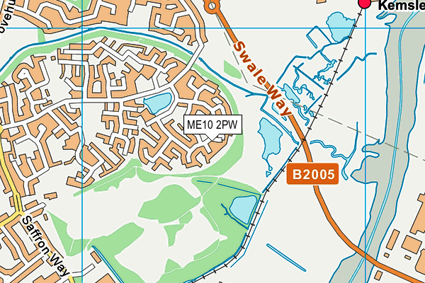 ME10 2PW map - OS VectorMap District (Ordnance Survey)