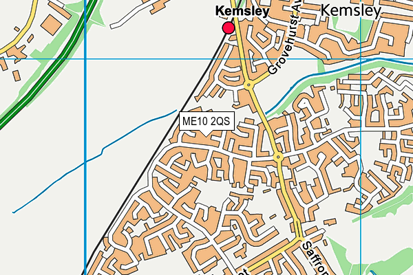 ME10 2QS map - OS VectorMap District (Ordnance Survey)