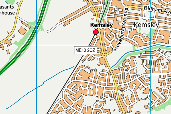 ME10 2QZ map - OS VectorMap District (Ordnance Survey)