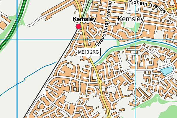 ME10 2RG map - OS VectorMap District (Ordnance Survey)