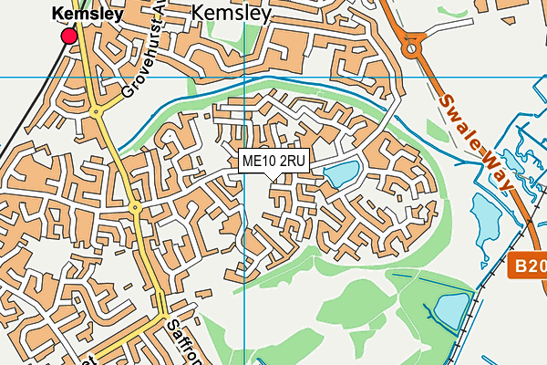 ME10 2RU map - OS VectorMap District (Ordnance Survey)