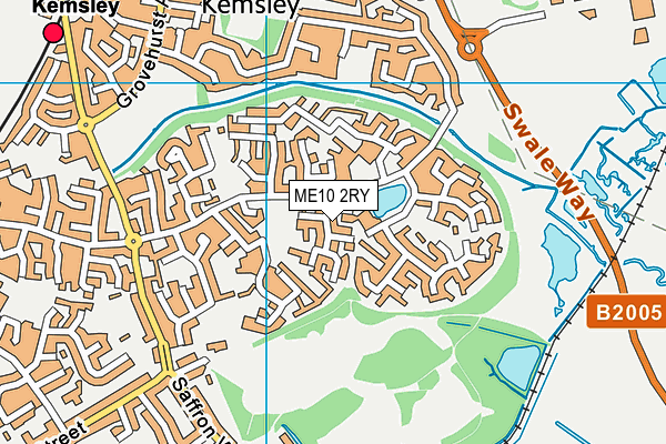 ME10 2RY map - OS VectorMap District (Ordnance Survey)