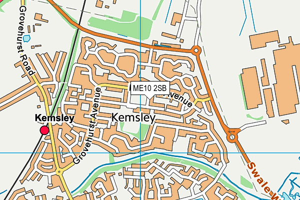 ME10 2SB map - OS VectorMap District (Ordnance Survey)