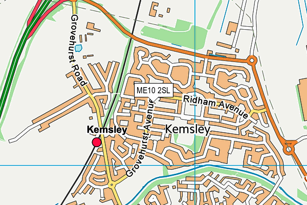 ME10 2SL map - OS VectorMap District (Ordnance Survey)