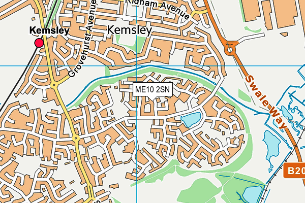 ME10 2SN map - OS VectorMap District (Ordnance Survey)