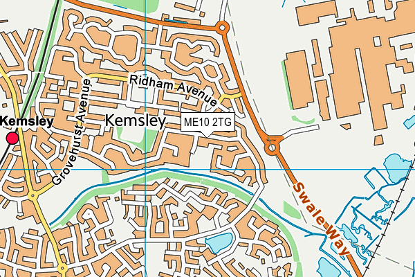 ME10 2TG map - OS VectorMap District (Ordnance Survey)