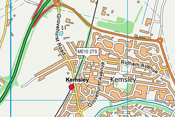 ME10 2TS map - OS VectorMap District (Ordnance Survey)