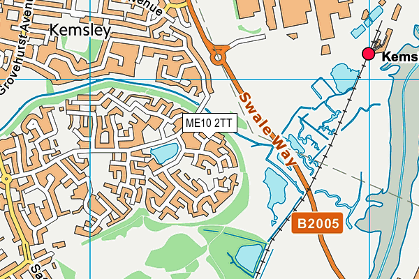 ME10 2TT map - OS VectorMap District (Ordnance Survey)