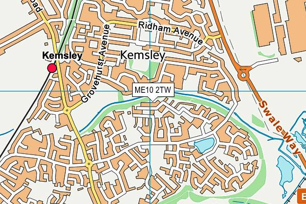 ME10 2TW map - OS VectorMap District (Ordnance Survey)