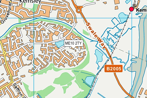 ME10 2TY map - OS VectorMap District (Ordnance Survey)