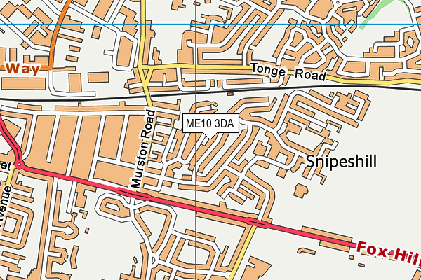 ME10 3DA map - OS VectorMap District (Ordnance Survey)