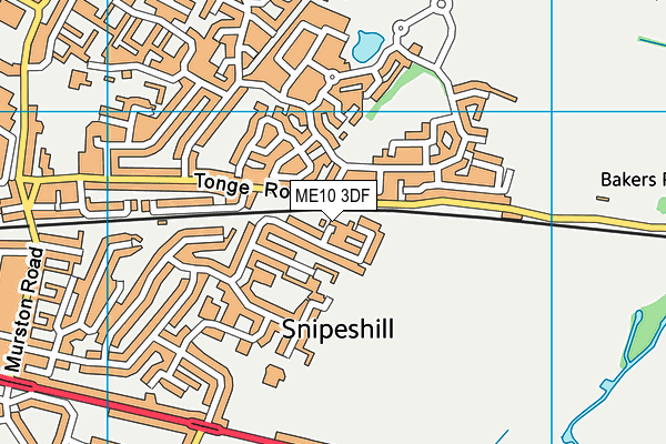 ME10 3DF map - OS VectorMap District (Ordnance Survey)